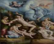 Giulio Romano (Giulio Pippi) and Workshop (c 1499-1546), The Birth of Bacchus (c 1535) from and ladki c