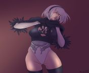 Frist time Drawing 2b, still learning how to draw/color :P from frist time real rape