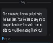 Feedback of my recent dildo fucking video with feet ? from trishaslife dildo