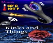 Wireless Heating Prostate Massager with Cock Ring. Introductory offer of &#36;39.97! Check out www.kinksandthings.com for great sales! from www xxx com seconds big cock 3gpndian seal pack girl sex video blood openbhi ka boor se khun