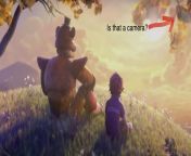 FNAF security breach Afton ending has a strange thing on the hill where Glamrock Freddy and Gregory is sitting is looking at the sun? from freddy and gregory