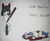 No Horny! (Drawn by Man-Bat-Person-thing) from babi bat