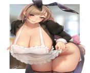 milf anime bunny+naked apron from r/thickhentai from full milf anime
