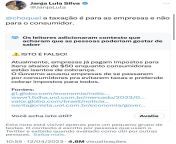 Janja Lula caiu no filtro de fakenews do twitter ao omitir informaes sobre o novo imposto sobre importaes de compras online. from caiu no zap