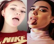 Would You Rather give a facial to Bhad Bhabie or Dua Lipa? How would she make you cum? from pornworld to bhad bhabie