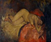 George Hendrik Breitner - Reclining nude (c.1887) from ls nude c
