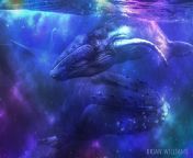 An image l made of Celestial Whales. In this ocean l made for them therebhere is no ater pollution, nets, whalers, oil, plastic or sonic drilling. It is SAFE and healing. I will make more of these images. Perhaps a small series. Thoughts? from suhasini xossip fake nude image auntys nude buttex images