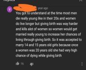 Teenage girls had more chance to survive giving birth than adult women ? from women delivery giving birth
