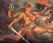 Ma Durga preparing to pleasure her devotee from ma durga and shiv
