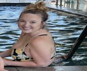 Busty Honey in the pool, would you swim with me? from busty honey loves