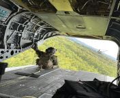 Flight engineer enjoying the view aboard a CH-147F RCAF Chinook during an aerial insertion exercise (2540x3224) from aniyan ch