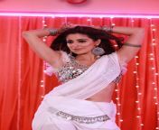 Raai Laxmi navel in white half saree from actress in white wet saree