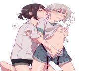 W-what the hell are you doing!? Youre my.. b-boyfriends sister..! We shouldnt be.. ngh~ doing th-this.. from what the hell are you doing my husband