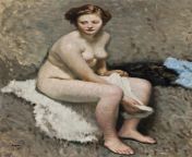 Francesc Serra Castellet - Jeune femme nue from femme nue au toilette