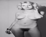 Vintage retro busty petite nude with a heavy bush from vintage big busty