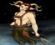 I&#39;m not sure what business I have making Krampus sexy, but I did, and I thought some of you might like her too. I drew a muscular lesbian monster girl Krampus. (Not OP) from lesbian yung girl m