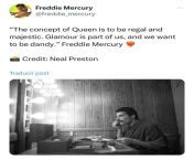 Beautiful pic from Freddie Mercury. The concept of my solo career music is to be regal and majestic. Glamour is part of us, and we want to be dandy. by Freddie Mercury ???? from freddie dreadd