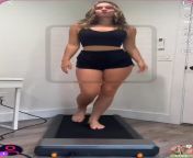 Who is this woman walking on a treadmill and changing clothing as it goes? from naked woman walking on no