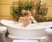 Outdoor bubble bath time ;) from olderwoman outdoor topless bath