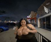Love flashing these huge tits in public from shows huge tits in public