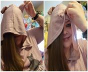 There&#39;s a lot of hood to this hoodie, and these cat ears look suspiciously like dog ears. from 14 ears xxx videoxxx 3pmegle stickam vidcapy porn