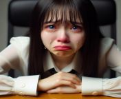 Crying girl (AI generated) from poli six videodian teen crying girl