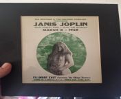 A concert poster for Janis Joplin from March 8, 1968 that I found at my grandma&#39;s house. from xxx janis joplin