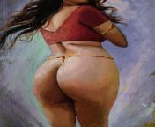 Bengali nude beauty, oil painting, Purnendu Das (me), 2023 from bengali nude model bangladeshi