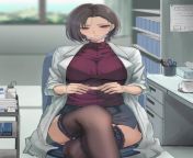 [F4A] after you moved to another city you had to go to the hospital but the nurse that was doing check ups on you was a really hot older woman that was very nice to you and turns out she lives right next to you so you decide to knock on her door to invite from hospital blavk mature nurse