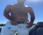 Another hot day on the lake.. check out my now FREE OF page.. from wet shirt tease hot day on the mountain