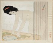 Hashiguchi Goy? - Woman Washing Her Face (1918) [1133 x 1500] from village woman washing ass