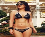 Hot Indian Actress in Black Bikini from aabha paul hot indian actress mastram gandii baat in saree bikini