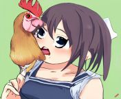 Anime girl sucking cock as envisioned by an AI. from anime girl sucking boob
