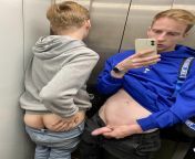2 young boys horny at the elevator from boys horny