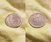 Posting pics of my coin collection (Part 4/???) Czech 5 krouna coin from 90后聊天软件开发飞机：@kxkjww @kxkjrj） coin