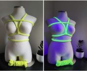 Blacklight reactive shibari ropes are available ? Shown here is our neon yellow. Left photo is in normal lighting Right photo is under blacklight Add some color to your next rope experience!! https://ropeboundkitten.net/collections/blacklight-reactive-rop from uzhavu ne fuk picturexxx photo mimi in