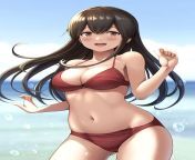Akagi Invite the Admiral to Swim Together with Her at the Beach [Kantai Collection] (Ichikawa Feesu) from busty alli nude collection 37 jpg