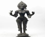 Bronze sculpture of Kali with flaming hair. India, Chola dynasty, 12th century AD [1340x1900] from 99 india teens school