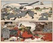 &#39;&#39;The Russian generals in Manchuria - In the homeland&#39;&#39; - German cartoon (&#39;&#39;Der Wahre Jacob&#39;&#39; magazine, artist: Hans Gabriel Jentzsch) criticizing the suppression of the 1905 Russian Revolution, November 1906 from russian geril in