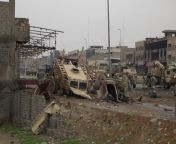 [SAFE FOR WORK] RG-31 MRAP after getting hit by an IED in Iraq. The explosion tore the vehicle in two. The crew survived, but they were severely wounded. from rajce rg
