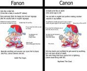 Fanon vs Canon BF from girl vs monk bf