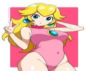 One Piece Swimsuit Peach (ElizabethPhilip0501) [Super Mario Bros] from liz katz sexy super mario bros boob dance video leak