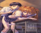 Asuka and Shinji having sex in classroom. from asuka and shinji hentai