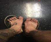 My [29M] straight muscle daddy friend [30M] sent me a foot pic and doesnt think people would want to worship them. ?? Help me prove him wrong. ?? from my friend meridian muscle