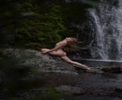 PNW waterfall - Bunny Luna photographed by Exhibitphotopdx from bunny bantz