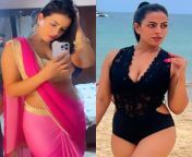 Malabika - saree vs swimsuit - Indian web series actress. from indian web sirj milk open