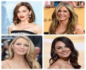 Emilia Clarke, Jennifer Aniston, Blake Lively and Mila Kunis. Who do you think is the best in bed? from mila kunis fake nude photo 00027 jpggoldylady com
