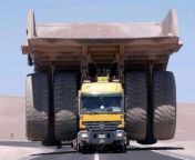 A Mercedes-Benz Actros truck hauling a Caterpillar 797 giant mining truck which weighs 240 Tons from actros heana