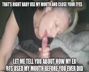 Love when my wife blows me while telling me about how she used to intimately fuck her first bf. from blonde wife blows hisband