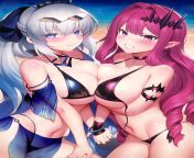 Summer time Morgan and Baobhan Sith by M?S??? (Pixiv) from naat by sain s